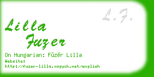 lilla fuzer business card